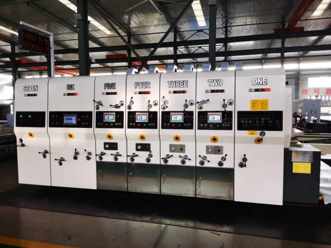 PRY-D1224 High Speed Full Automatic 4 Color Flexo Printing Slotting Die Cutting Stacking Machine 3