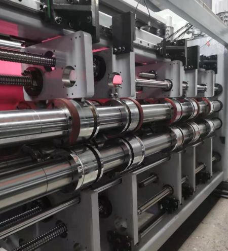 PRY-D1224 High Speed Full Automatic 4 Color Flexo Printing Slotting Die Cutting Stacking Machine 7