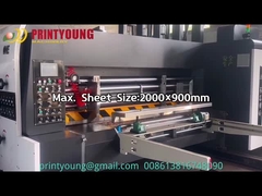 PRY-2090 Fully Automatic Two Colors Flexo Printing Slotting and Die Cutting Machine