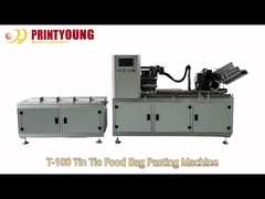 T-100 Automatic Tin Tie Food Plastic Paper Bag Pasting Machine
