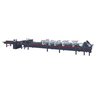 ZH-XAG Multifunction Crash Lock Bottom Folder Gluer Machine With 3 Guns Spraying System
