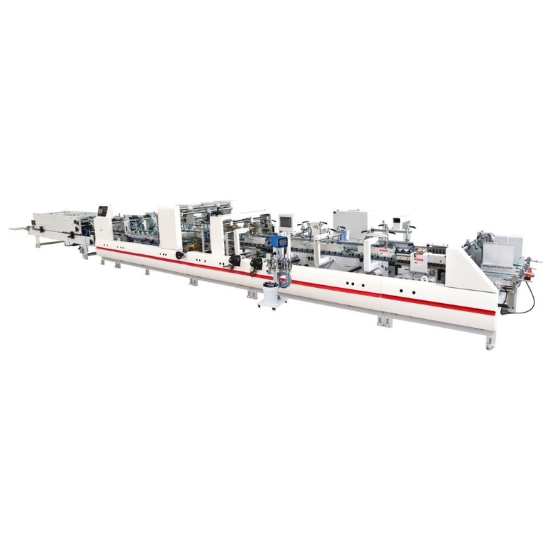 4 / 6 Corners Box Folder Gluer Machine Automatic Straight Line Lock Bottom PRY-850IV/1100IV